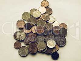 Vintage Euro coins