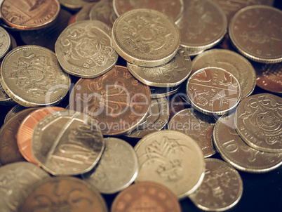 Vintage UK Pound coin