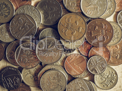 Vintage Pound coins