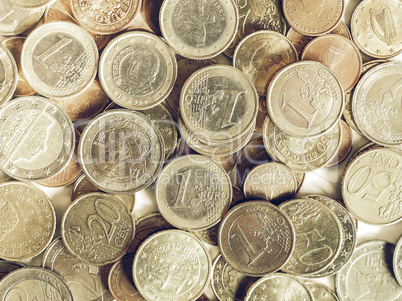 Vintage Euro coins
