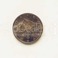 Vintage Slovak 2 cent coin