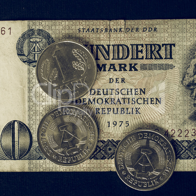 Vintage DDR banknote