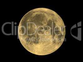 Full moon seen with telescope sepia