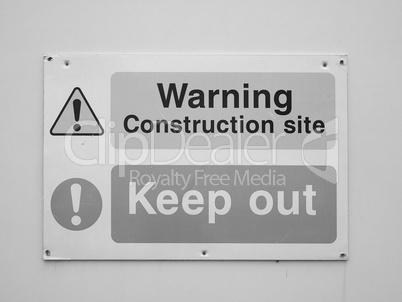 Warning safety sign