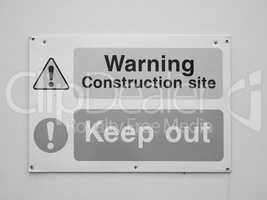 Warning safety sign