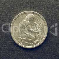 Vintage Euro coin