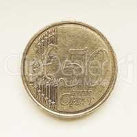 Vintage Euro coin