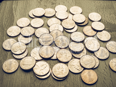 Vintage USA 1 cent coin