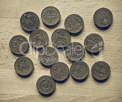 Vintage Pound coins