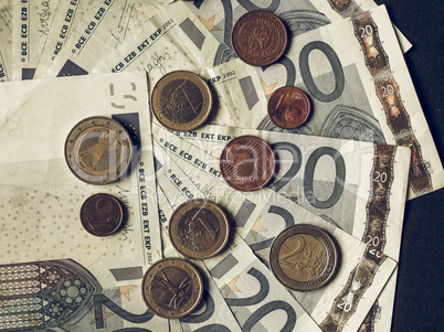 Vintage Euro bank notes Vintage Euro bank notes