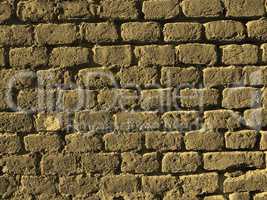 Red brick wall background sepia