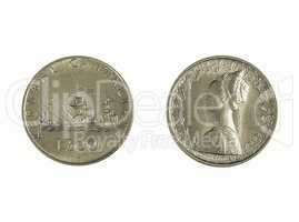 Vintage Italian 500 lire coin