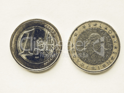 Vintage Slovenian 1 Euro coin