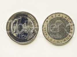 Vintage Slovenian 1 Euro coin