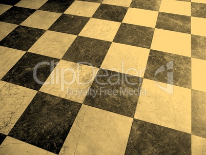 Checkered floor sepia