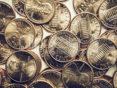 Vintage Dollar coins background