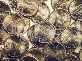 Vintage Dollar coins background