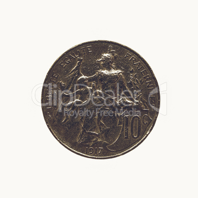 Vintage Coin isolated