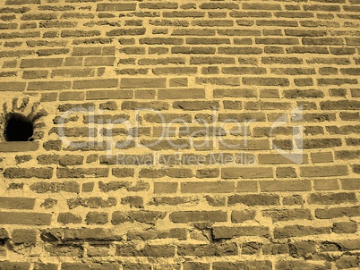 Brick wall sepia