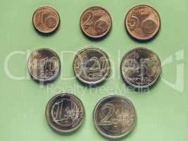 Vintage Euro coins money