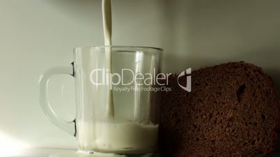 Pour Milk And Bread Background