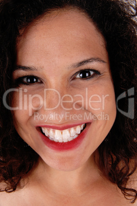 Closeup portrait of smiling woman.