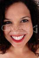 Closeup portrait of smiling woman.