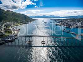 Bridge of city Tromso, Norway