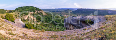 panorama of mountain canyon