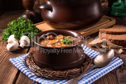 True North German mock turtle soup with mushrooms