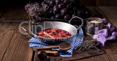 Fresh plum sauce with spices