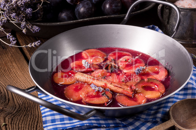 Fresh plum sauce with spices