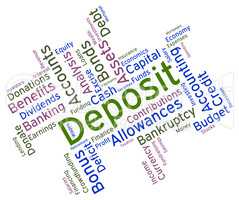 Deposit Word Shows Part Payment And Advance