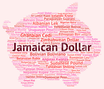 Jamaican Dollar Represents Currency Exchange And Dollars