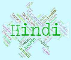 Hindi Language Shows Vocabulary Word And Communication