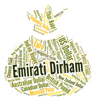 Emirati Dirham Shows United Arab Emirates And Coin
