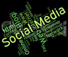 Social Media Represents News Feed And Forums