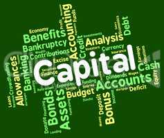 Capital Word Shows Rich Asset And Affluence