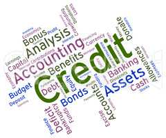 Credit Word Indicates Debit Card And Bankcard