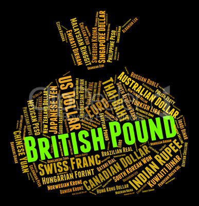British Pound Indicates Forex Trading And Coinage
