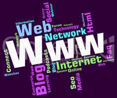 Www Word Shows World Wide Web And Internet