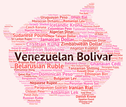 Venezuelan Bolivar Means Currency Exchange And Broker