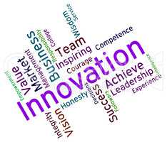 Innovation Words Shows Innovating Concept And Text