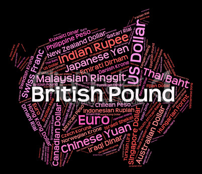 British Pound Shows Currency Exchange And Coinage