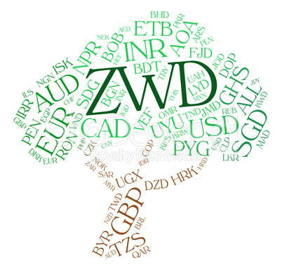 Zwd Currency Means Zimbabwe Dollars And Coinage