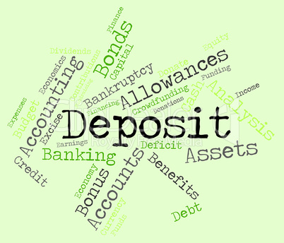 Deposit Word Means Part Payment And Advance