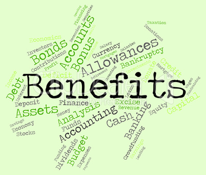 Benefits Word Indicates Reward Words And Wordcloud