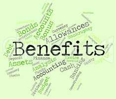 Benefits Word Indicates Reward Words And Wordcloud