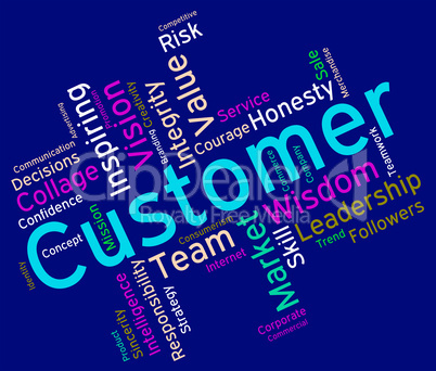 Customer Words Shows Patronage Consumers And Wordcloud