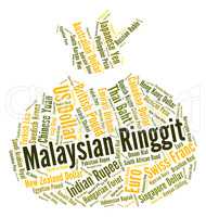 Malaysian Ringgit Represents Currency Exchange And Coinage